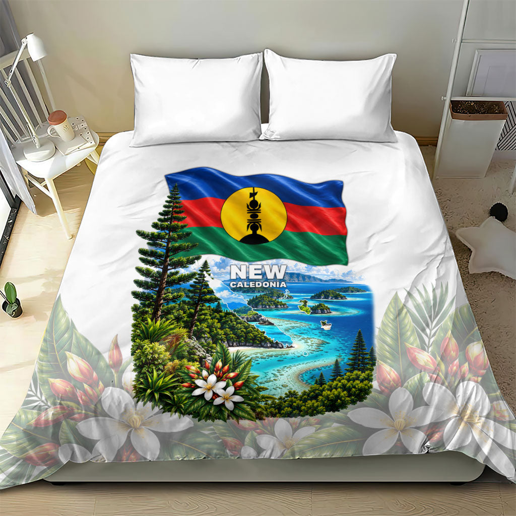 New Caledonia Kanak Flag Landscape Bedding Set Tropical Island Nature Floral TS04 - Polynesian Pride