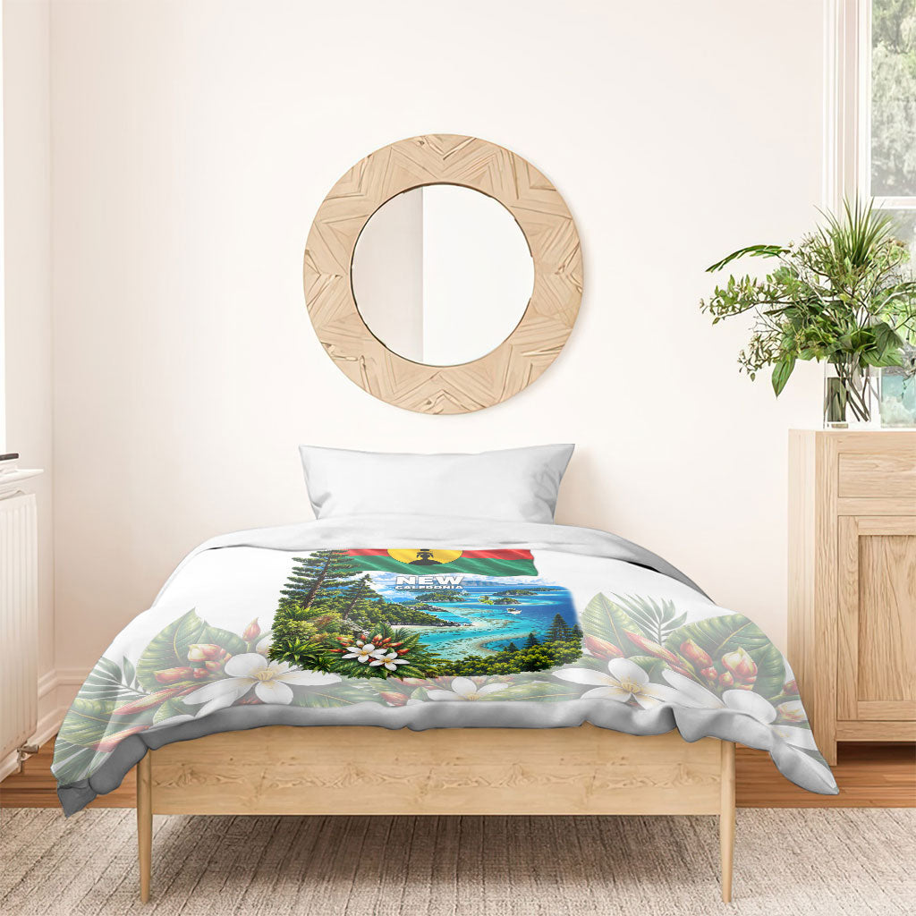 New Caledonia Kanak Flag Landscape Bedding Set Tropical Island Nature Floral TS04 - Polynesian Pride