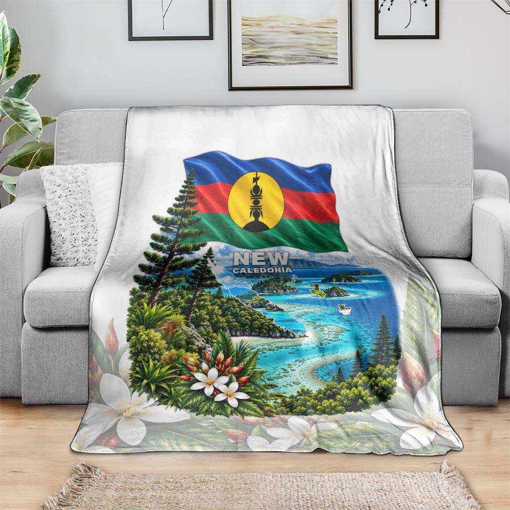 New Caledonia Kanak Flag Landscape Blanket Tropical Island Nature Floral TS04 - Polynesian Pride