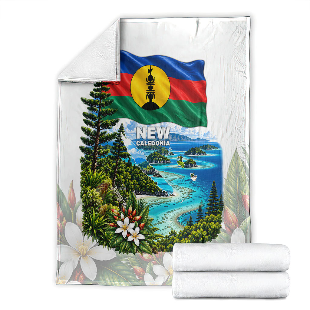 New Caledonia Kanak Flag Landscape Blanket Tropical Island Nature Floral TS04 - Polynesian Pride