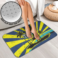 Waimanalo Oahu Hawaii Surfing Bathroom Set Tropical Beach Retro Sunburst Surfboard