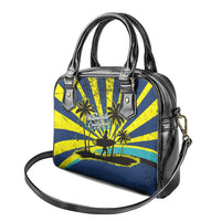 Waimanalo Oahu Hawaii Surfing Shoulder Handbag Tropical Beach Retro Sunburst Surfboard