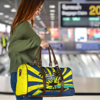 Waimanalo Oahu Hawaii Surfing Travel Bag Tropical Beach Retro Sunburst Surfboard