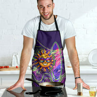 Waimanalo Hawaii Sun Rabbit Apron Psychedelic Trippy Neon Swirl Graphic