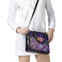 Waimanalo Hawaii Sun Rabbit Shoulder Handbag Psychedelic Trippy Neon Swirl Graphic
