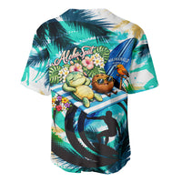 Hawaii Waimanalo Sea Turtle Baseball Jersey Cute Tropical Beach Aloha Spirit Cartoon