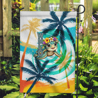 Hawaii Waimanalo Sea Turtle Garden Flag Cute Tropical Beach Aloha Spirit Cartoon