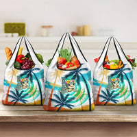 Hawaii Waimanalo Sea Turtle Grocery Bag Cute Tropical Beach Aloha Spirit Cartoon