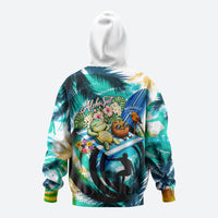 Hawaii Waimanalo Sea Turtle Hoodie Cute Tropical Beach Aloha Spirit Cartoon
