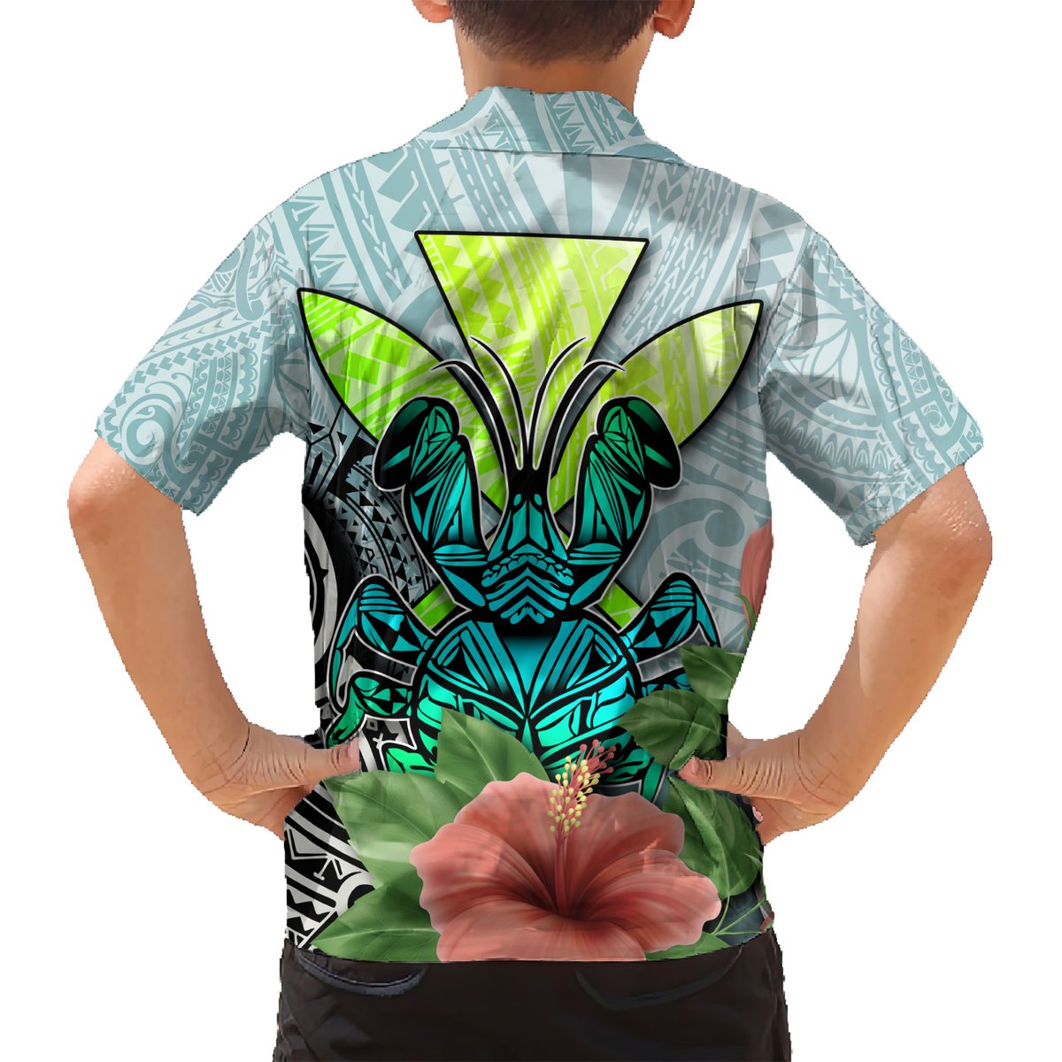 Polynesian Hawaii Hawaiian Shirt Kanaka with Crab Tribal tattoo TS04 - Polynesian Pride