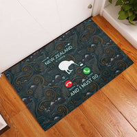 New Zealand is Calling and I Must Go Rubber Doormat Kiwi Bird Silhouette