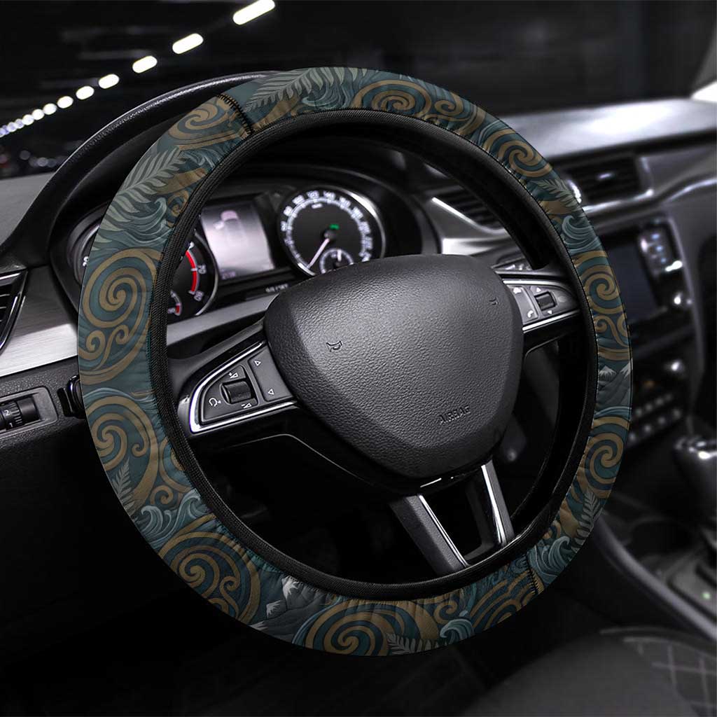 New Zealand is Calling and I Must Go Steering Wheel Cover Kiwi Bird Silhouette