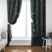 New Zealand is Calling and I Must Go Window Curtain Kiwi Bird Silhouette