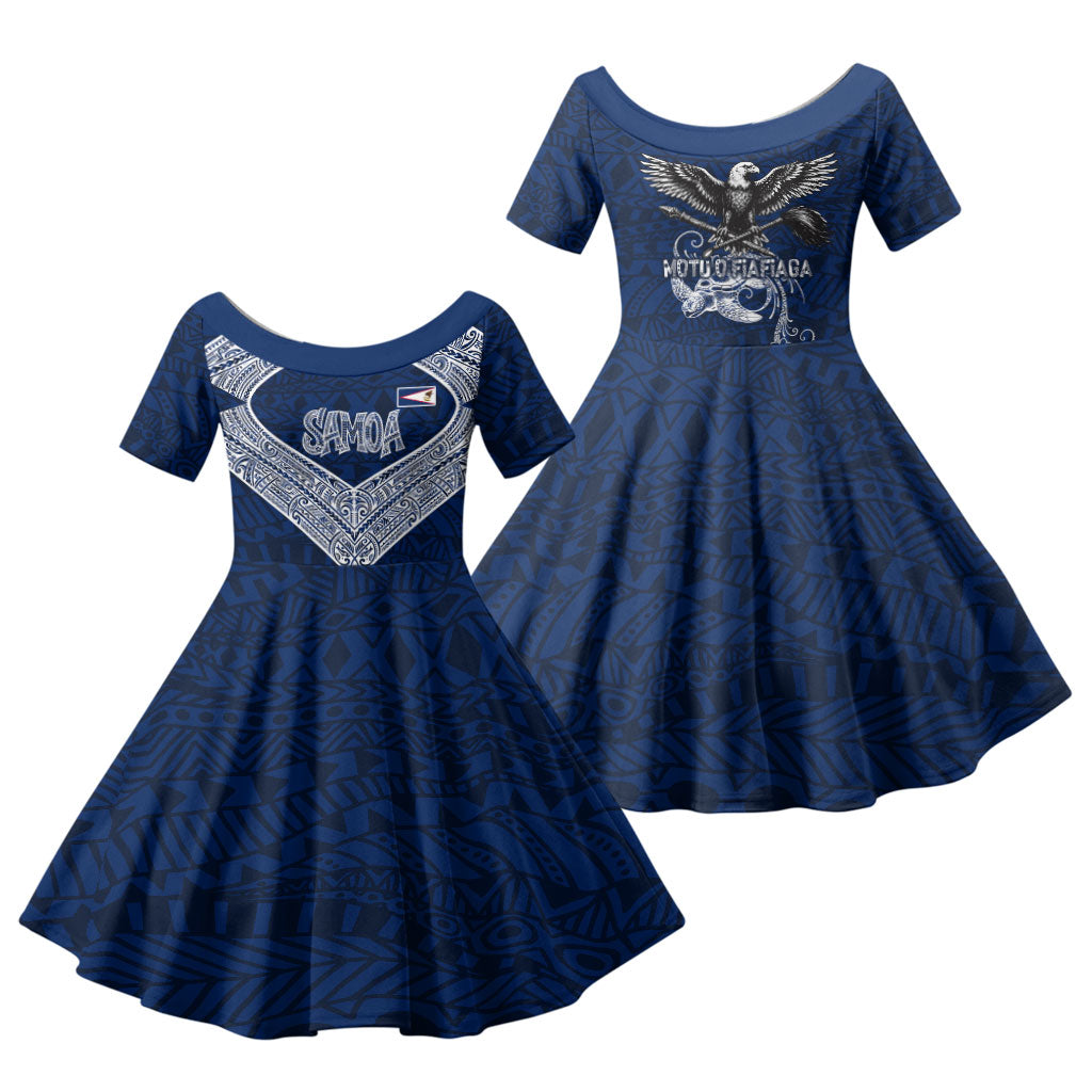 American Samoa Eagle Family Matching Summer Maxi Dress and Hawaiian Shirt Sea Turtle Traditional Polynesian Tribal Tattoo