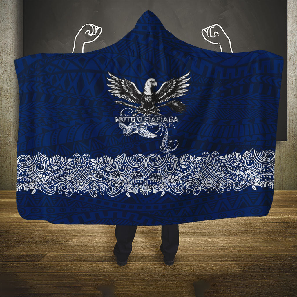 American Samoa Eagle Hooded Blanket Sea Turtle Traditional Polynesian Tribal Tattoo