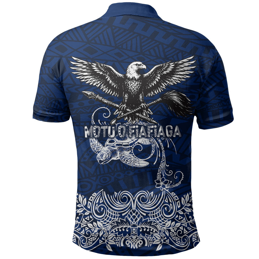 American Samoa Eagle Polo Shirt Sea Turtle Traditional Polynesian Tribal Tattoo