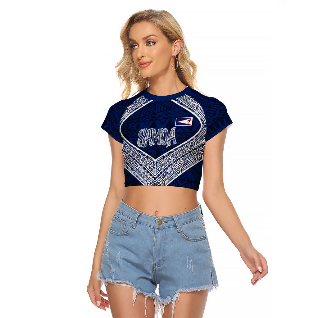 American Samoa Eagle Raglan Cropped T Shirt Sea Turtle Traditional Polynesian Tribal Tattoo