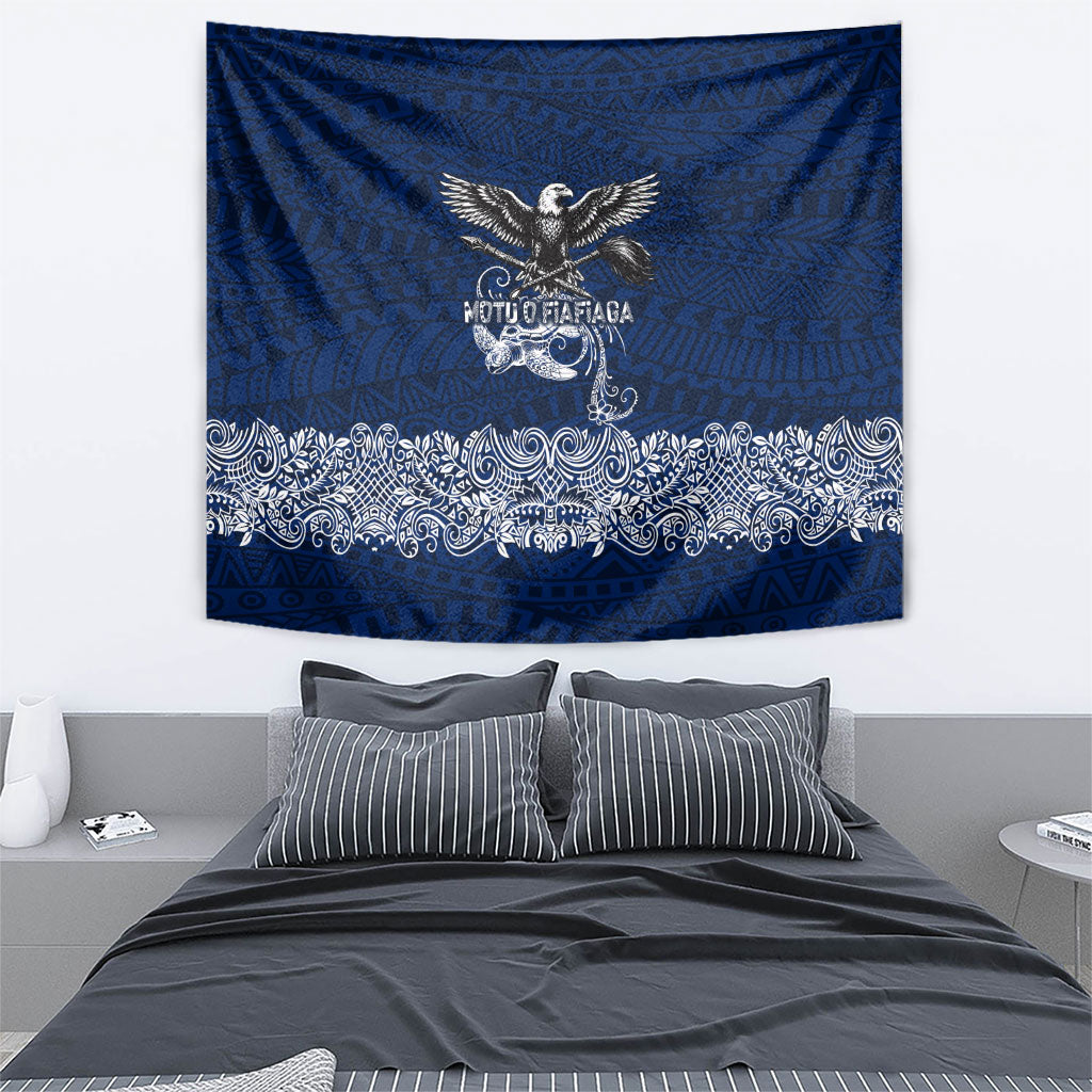 American Samoa Eagle Tapestry Sea Turtle Traditional Polynesian Tribal Tattoo