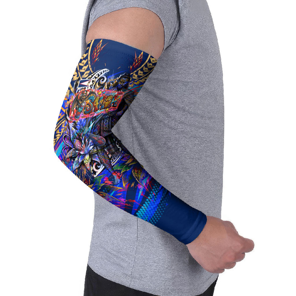 American Samoa Warrior Arm Sleeves Polynesian Fruit Bat Talofa Urban Graffiti Street Art