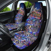 American Samoa Warrior Car Seat Cover Polynesian Fruit Bat Talofa Urban Graffiti Street Art