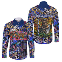American Samoa Warrior Family Matching Mermaid Dress and Hawaiian Shirt Polynesian Fruit Bat Talofa Urban Graffiti Street Art
