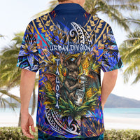 American Samoa Warrior Hawaiian Shirt Polynesian Fruit Bat Talofa Urban Graffiti Street Art