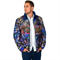 American Samoa Warrior Padded Jacket Polynesian Fruit Bat Talofa Urban Graffiti Street Art