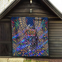 American Samoa Warrior Quilt Polynesian Fruit Bat Talofa Urban Graffiti Street Art