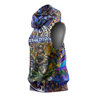 American Samoa Warrior Sleeveless Hoodie Polynesian Fruit Bat Talofa Urban Graffiti Street Art