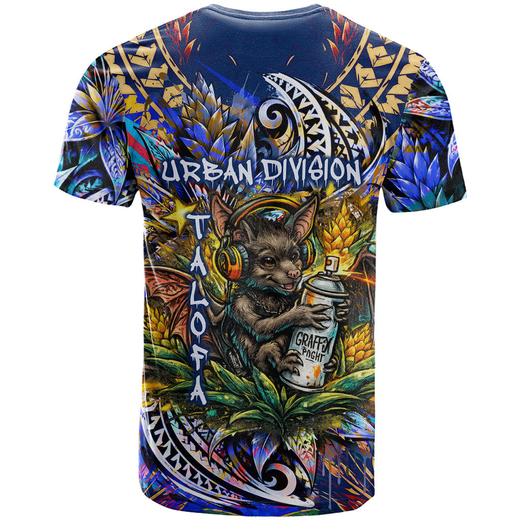 American Samoa Warrior T Shirt Polynesian Fruit Bat Talofa Urban Graffiti Street Art