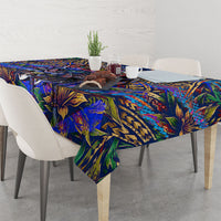 American Samoa Warrior Tablecloth Polynesian Fruit Bat Talofa Urban Graffiti Street Art