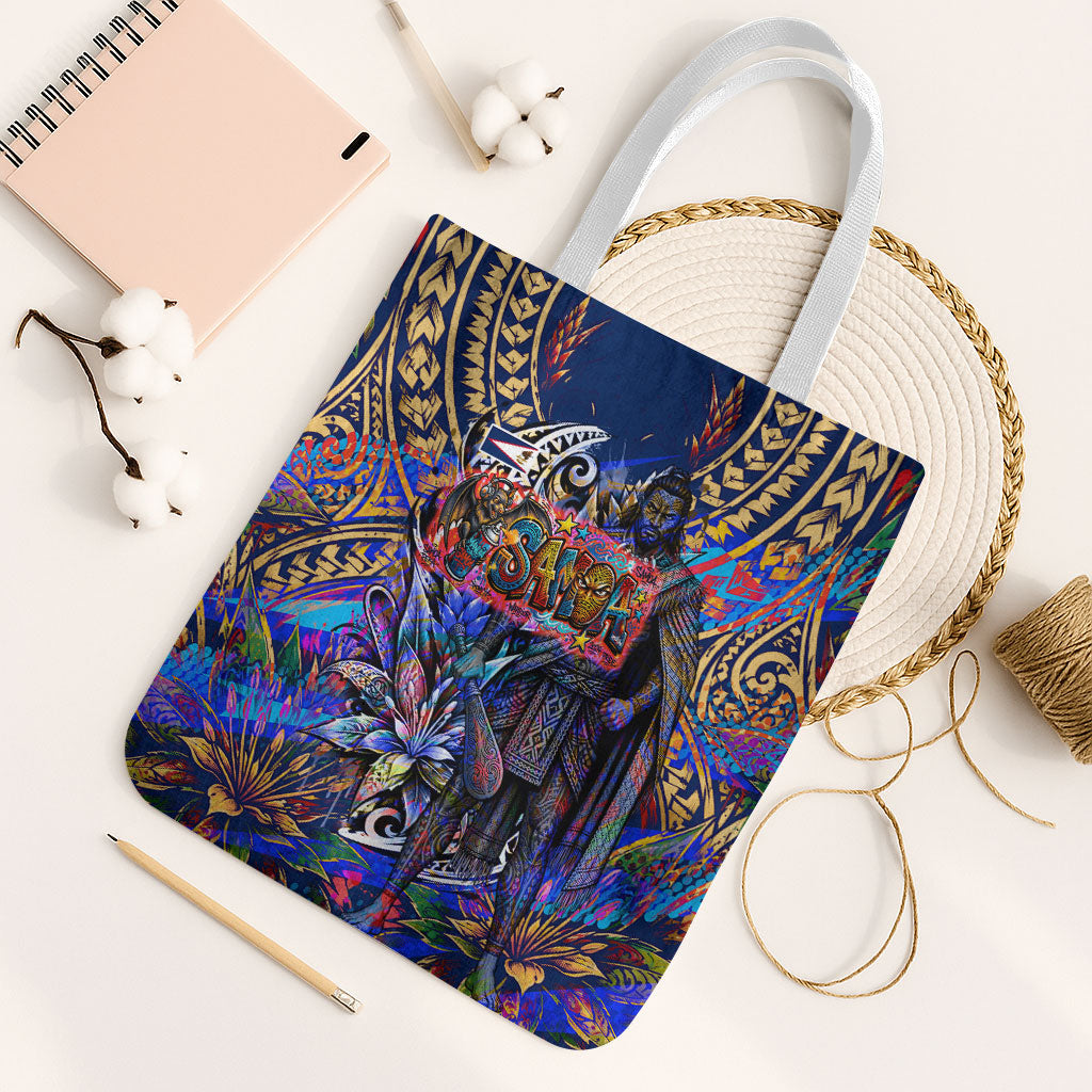American Samoa Warrior Tote Bag Polynesian Fruit Bat Talofa Urban Graffiti Street Art