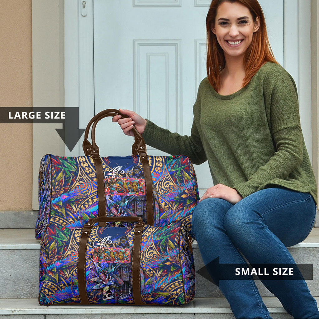 American Samoa Warrior Travel Bag Polynesian Fruit Bat Talofa Urban Graffiti Street Art