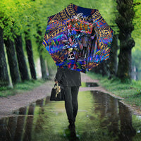 American Samoa Warrior Umbrella Polynesian Fruit Bat Talofa Urban Graffiti Street Art