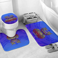 Personalized Polynesian 60th Birthday Bathroom Set Polynesian Tribal Art Vintage Ocean Pattern