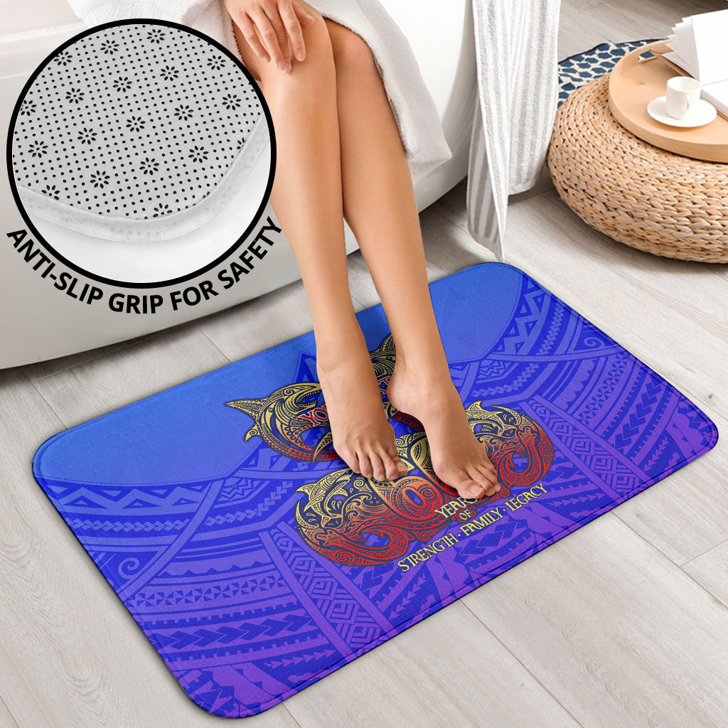 Personalized Polynesian 60th Birthday Bathroom Set Polynesian Tribal Art Vintage Ocean Pattern
