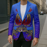 Personalized Polynesian 60th Birthday Blazer Polynesian Tribal Art Vintage Ocean Pattern