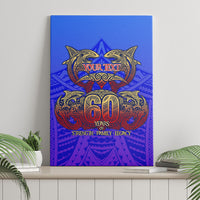 Personalized Polynesian 60th Birthday Canvas Wall Art Polynesian Tribal Art Vintage Ocean Pattern