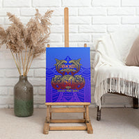 Personalized Polynesian 60th Birthday Canvas Wall Art Polynesian Tribal Art Vintage Ocean Pattern