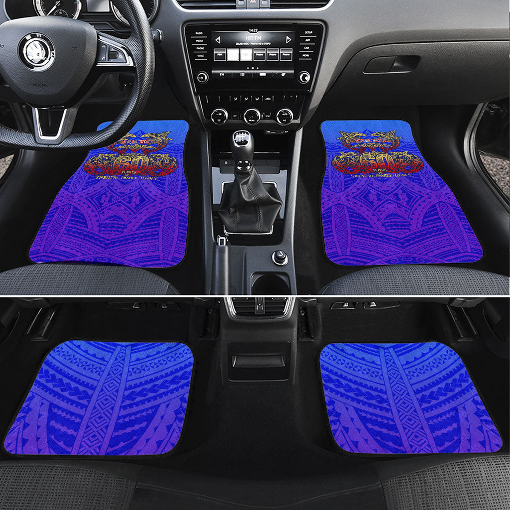 Personalized Polynesian 60th Birthday Car Mats Polynesian Tribal Art Vintage Ocean Pattern