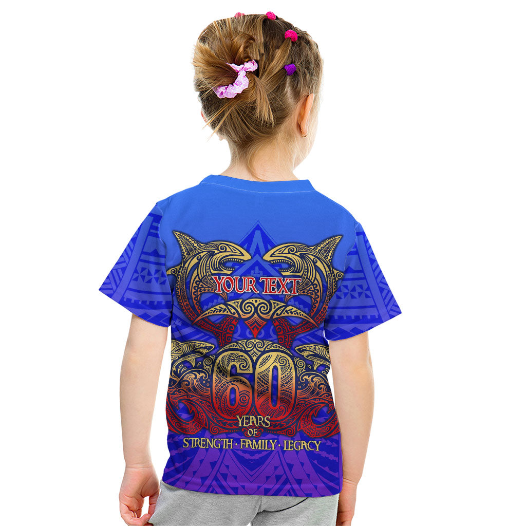 Personalized Polynesian 60th Birthday Kid T Shirt Polynesian Tribal Art Vintage Ocean Pattern TS04 - Polynesian Pride