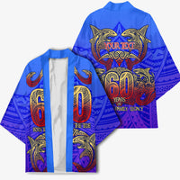 Personalized Polynesian 60th Birthday Kimono Polynesian Tribal Art Vintage Ocean Pattern
