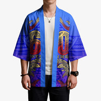 Personalized Polynesian 60th Birthday Kimono Polynesian Tribal Art Vintage Ocean Pattern