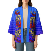 Personalized Polynesian 60th Birthday Kimono Polynesian Tribal Art Vintage Ocean Pattern