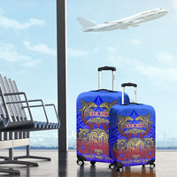 Personalized Polynesian 60th Birthday Luggage Cover Polynesian Tribal Art Vintage Ocean Pattern TS04 - Polynesian Pride