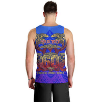 Personalized Polynesian 60th Birthday Men Tank Top Polynesian Tribal Art Vintage Ocean Pattern