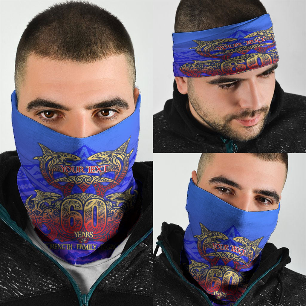 Personalized Polynesian 60th Birthday Neck Gaiter Polynesian Tribal Art Vintage Ocean Pattern TS04 - Polynesian Pride