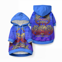 Personalized Polynesian 60th Birthday Pet Hoodie Polynesian Tribal Art Vintage Ocean Pattern