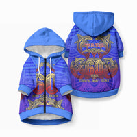 Personalized Polynesian 60th Birthday Pet Hoodie Polynesian Tribal Art Vintage Ocean Pattern