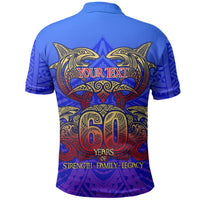 Personalized Polynesian 60th Birthday Polo Shirt Polynesian Tribal Art Vintage Ocean Pattern TS04 - Polynesian Pride